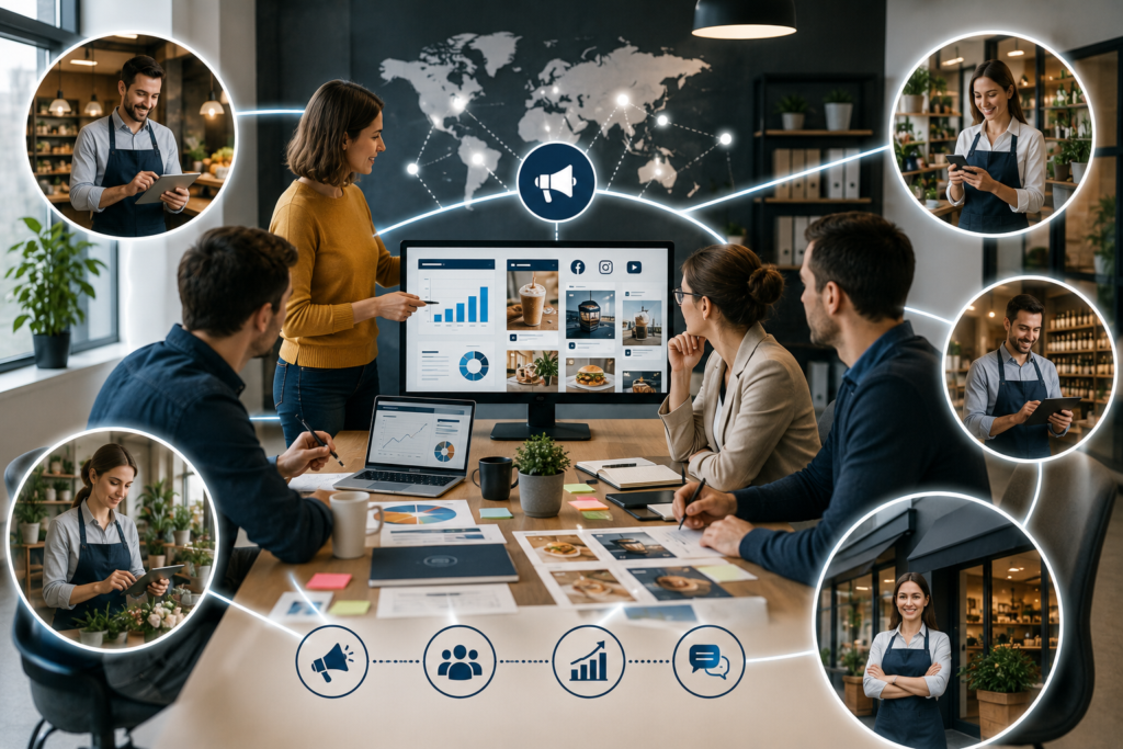 Communication franchise et stratégie marketing coordonnée entre franchiseur et franchisés d'un réseau